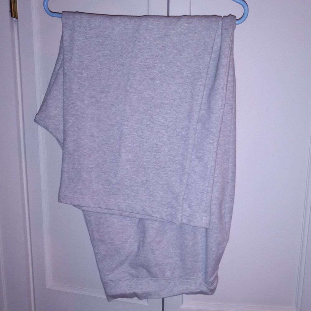 Sag Harbor Stretch Woman Gray French Terry, Jog, Lounge Pants Wide Legs 3X